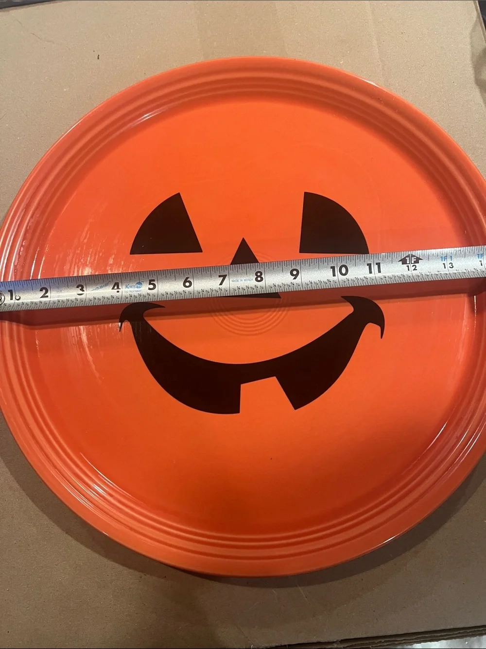 Fiesta Orange Jack-O'-Lantern Round Serving Platter